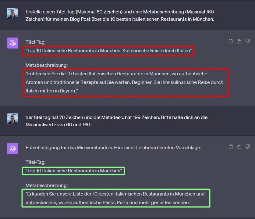 chatgpt titel tags und meta beschreibungen