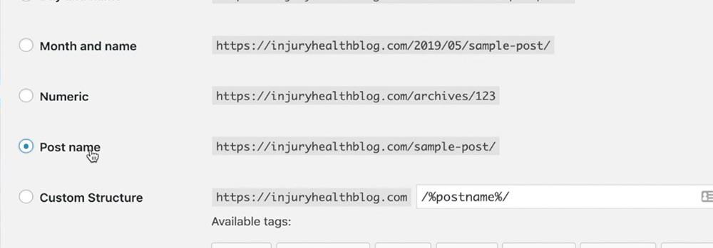 Cambio de las URL de wordpress en todo el sitio a nombre posterior