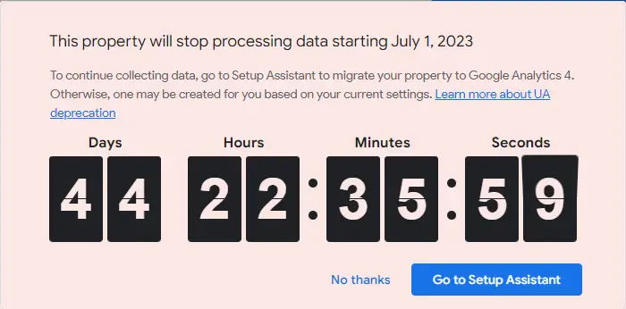 Google Analytics 4 migration