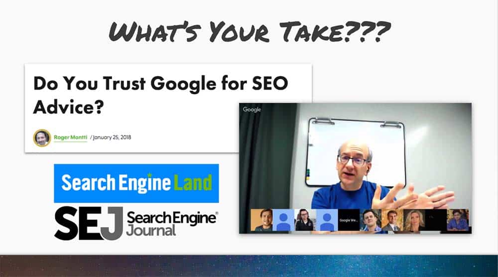 ¿Confías en el consejo de Google sobre SEO?