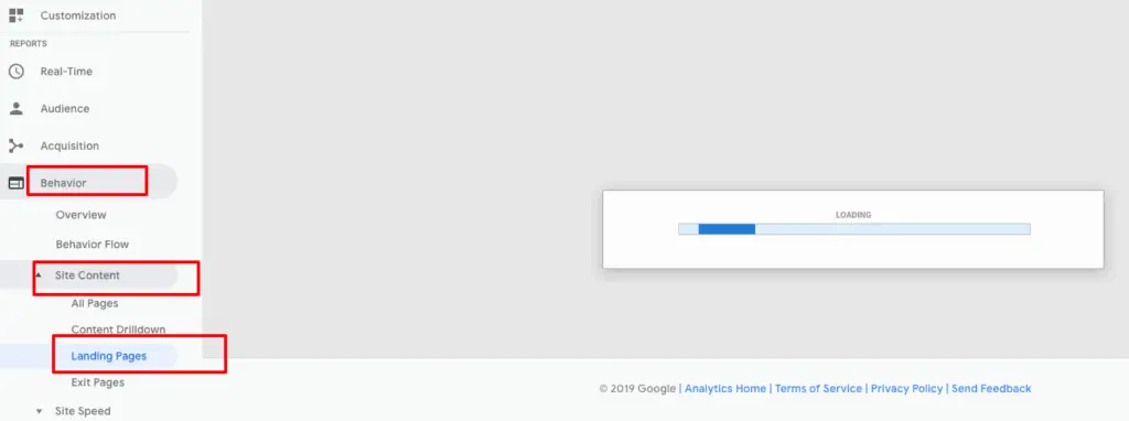 Google Analytics mediante el peinado de la sesión de la página de destino