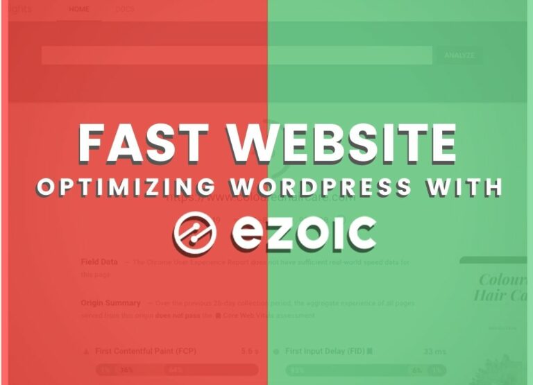 ezoic makes website faster in wordpress