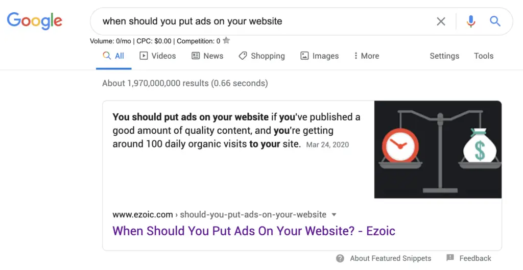 Google Featured Snippet