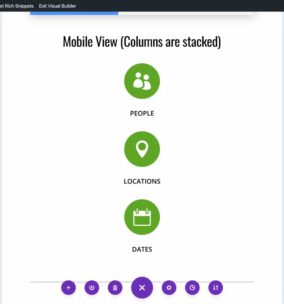 Divi mobile view incorrect