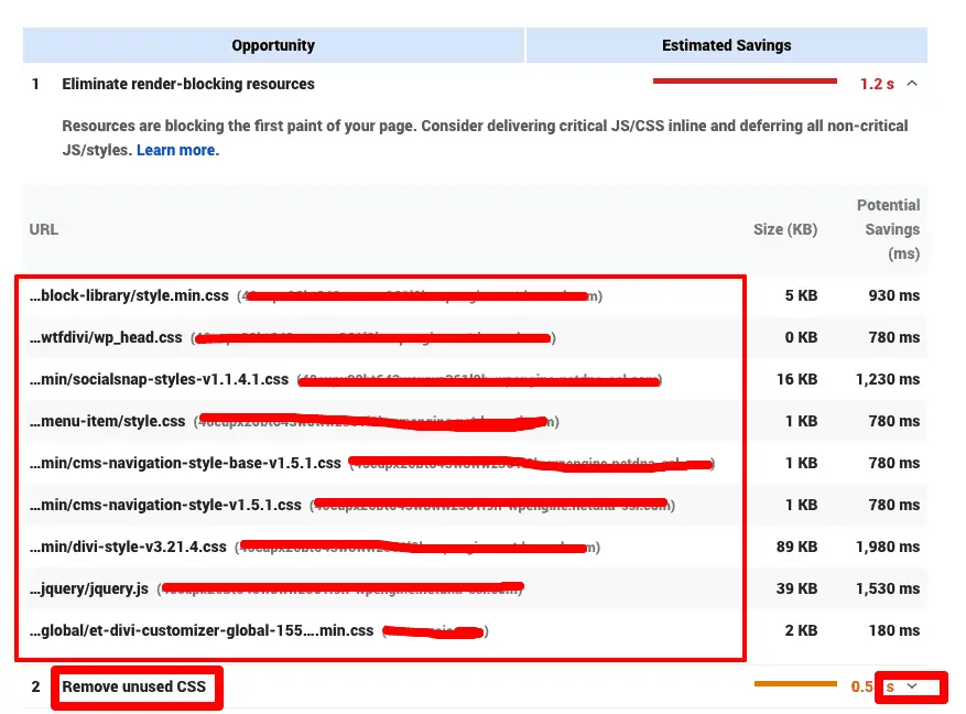 google pagespeed insights (en)