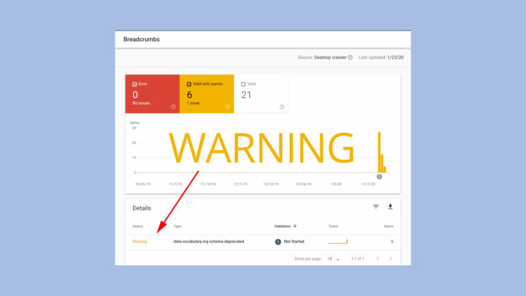 How To Fix "Data Vocabulary Schema Deprecated" Warning In Google Search Console