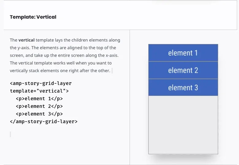 amp story template