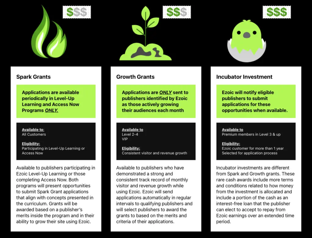 Ezoic grants